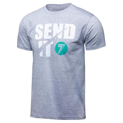 Tee Shirt Enfant Seven Send It Gris Chiné 