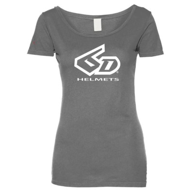 Tee shirt femme 6D Helmet Go Bold Gris Blanc 