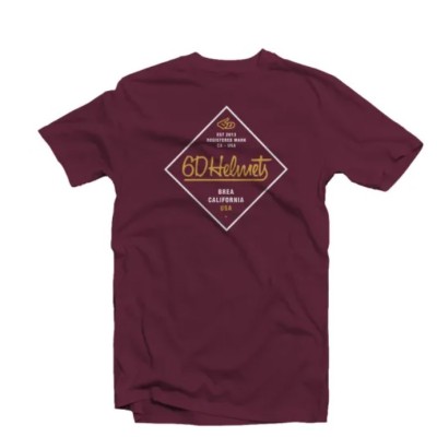 Tee shirt 6D Helmet Registered Burgundy  