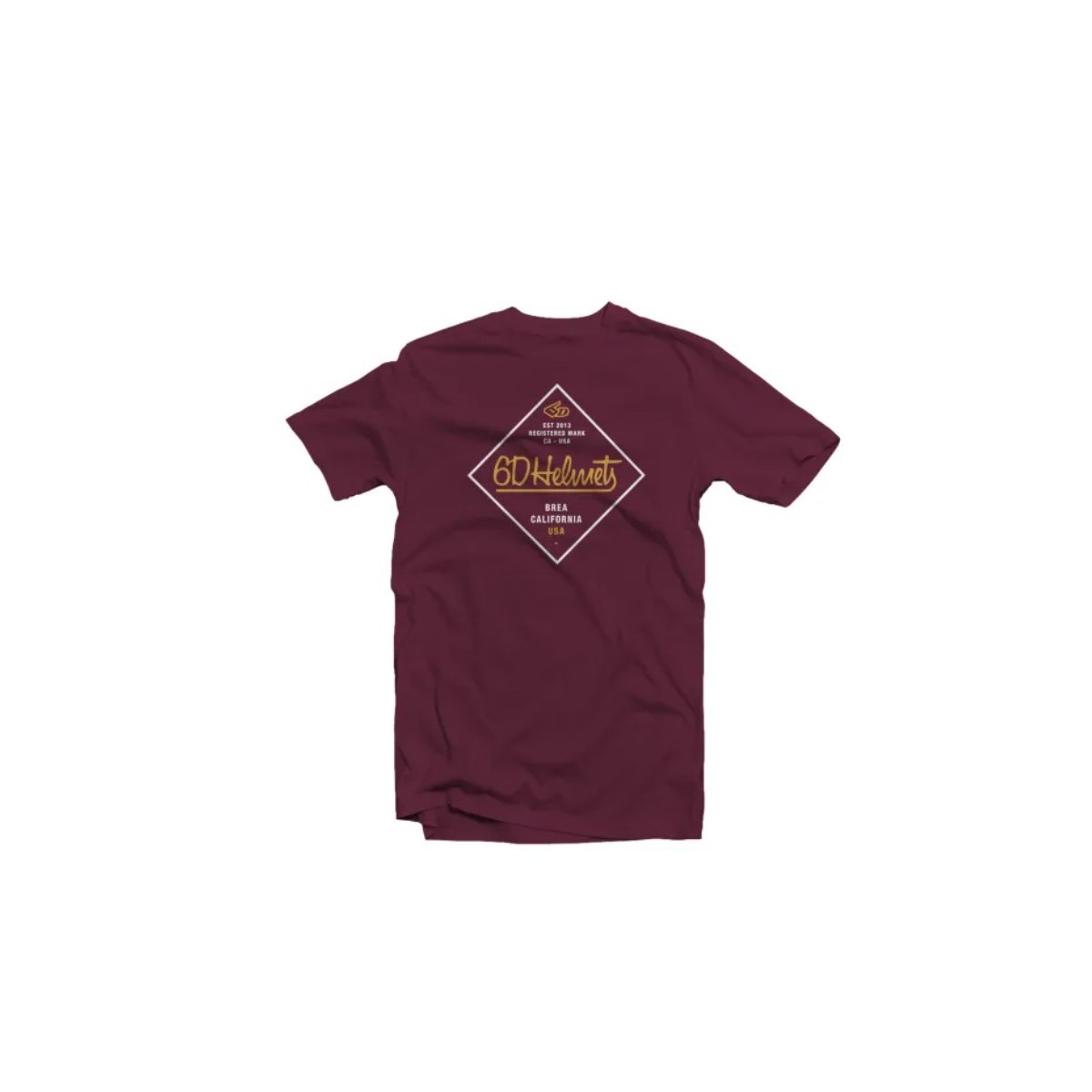Tee shirt 6D Helmet Registered Burgundy  