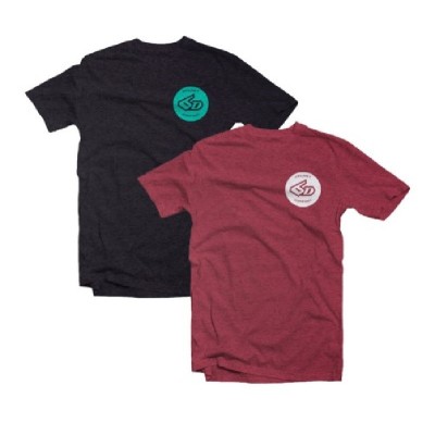 Tee Shirt 6D Circle Charcoal Teal 