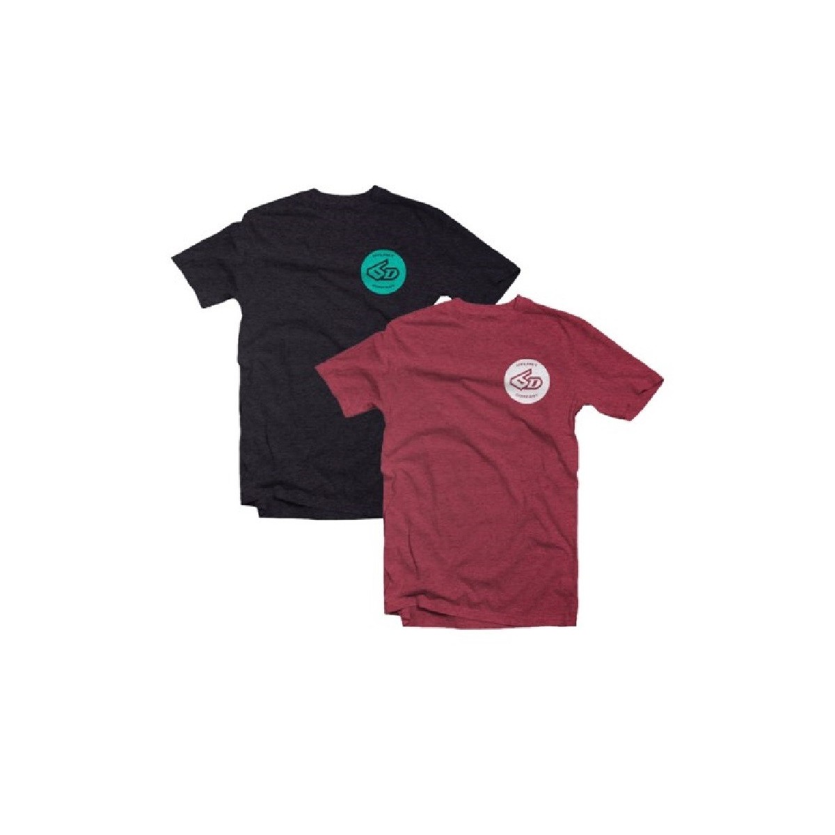 Tee Shirt 6D Circle Charcoal Teal 