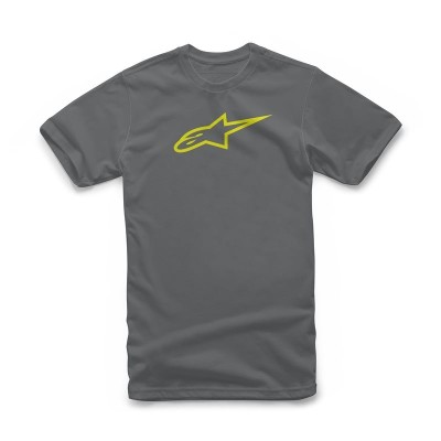 Tee Shirt Alpinestars Ageless Classic Gris Hi Vis Jaune 