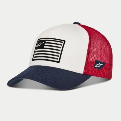 Casquette Alpinestars Flag Snapback Blanc Bleu Rouge 