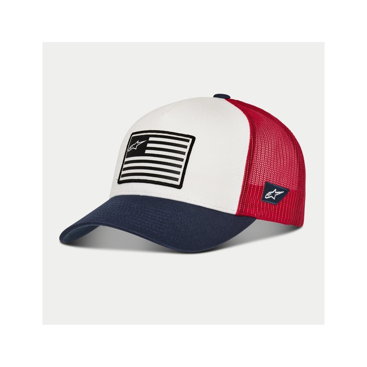 Casquette Alpinestars Flag Snapback Blanc Bleu Rouge 
