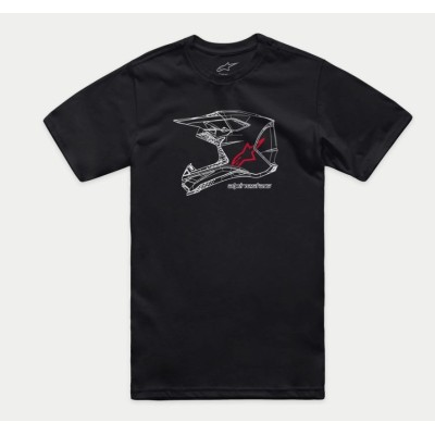 Tee Shirt Alpinestars Helmet Noir 