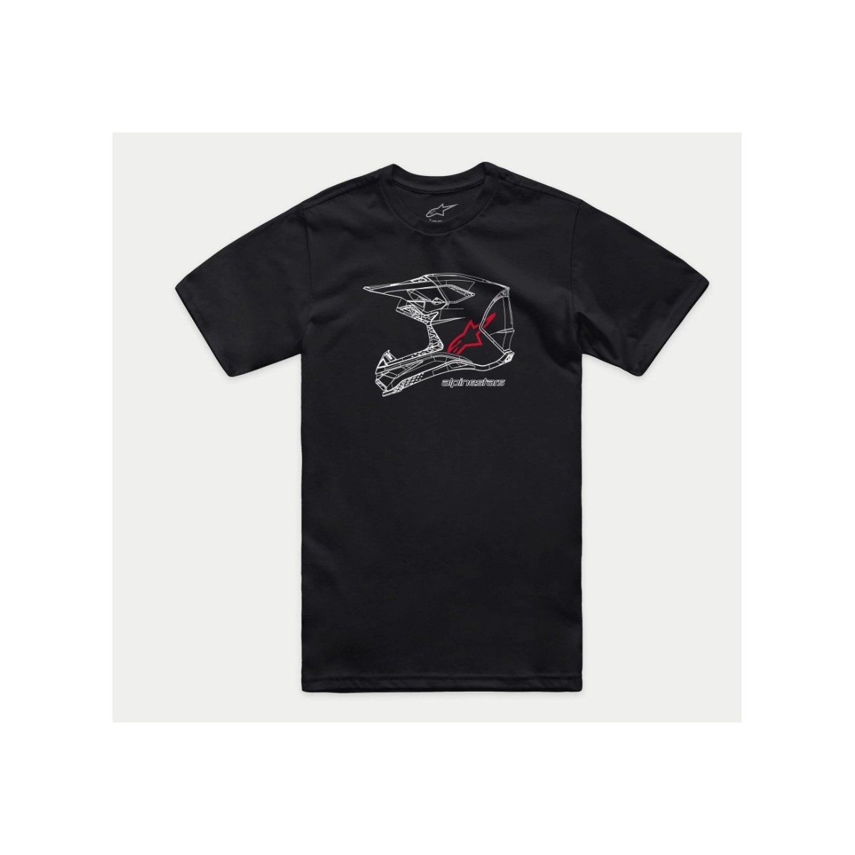 Tee Shirt Alpinestars Helmet Noir 