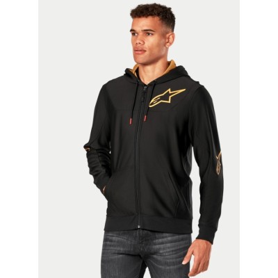 Sweat Alpinestars Hoodie Session Noir Or 