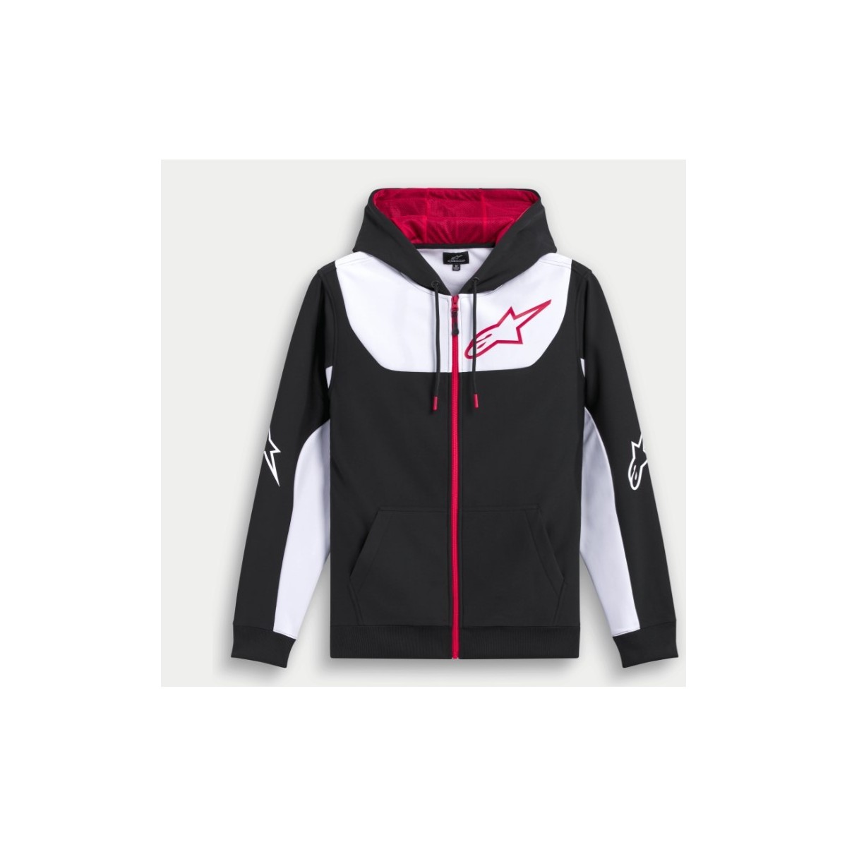 Sweat Alpinestars Hoodie Session Noir Blanc Rouge 