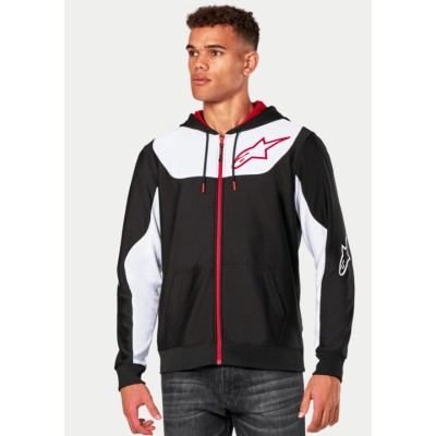 Sweat Alpinestars Hoodie Session Noir Blanc Rouge 