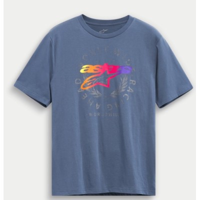 Tee Shirt Alpinestars Overlay Bleu 