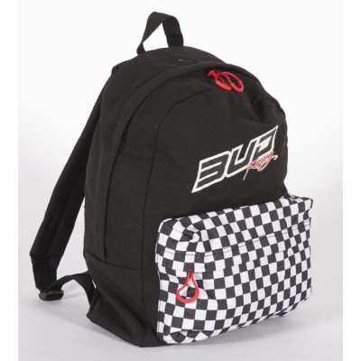 Sac à dos School Bud Racing Checkers Noir/Blanc 