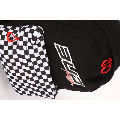 Sac à dos School Bud Racing Checkers Noir/Blanc 