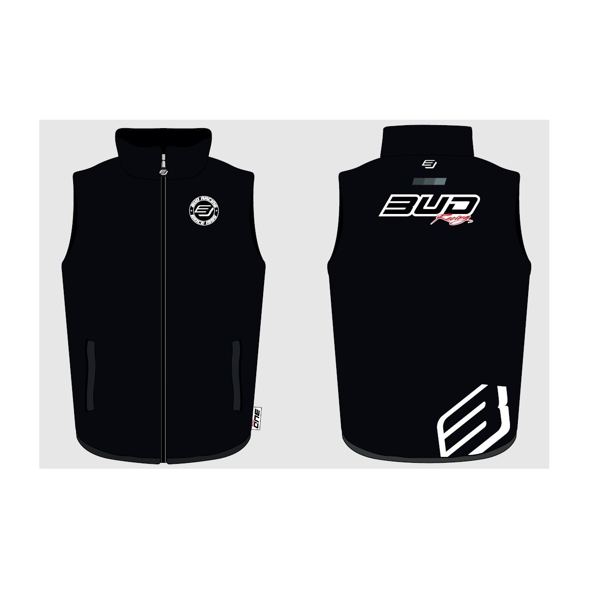 Bodywarmer enfant sans manche Bud Racing Noir  