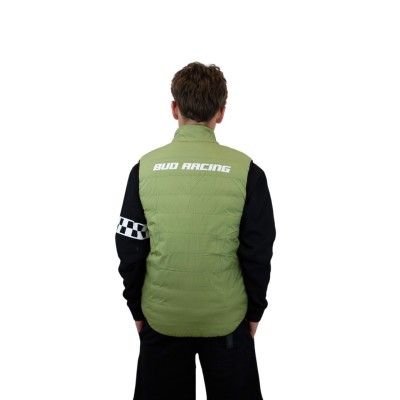 Bodywarmer quilted sans manche Bud Racing Kakhi 