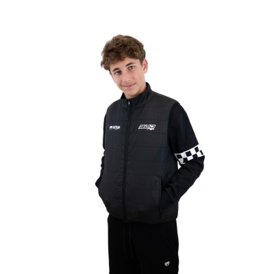 Bodywarmer quilted sans manche Team Bud Racing 24 Noir/Vert 