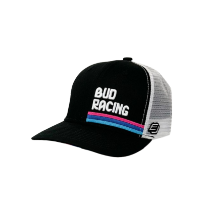 Casquette Bud Racing Oil Marine Blanc 