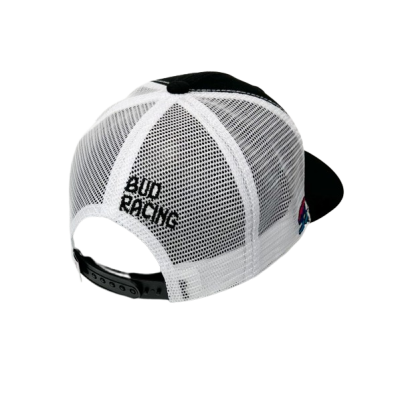 Casquette Bud Racing Oil Marine Blanc 