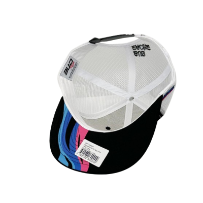 Casquette Bud Racing Oil Marine Blanc 