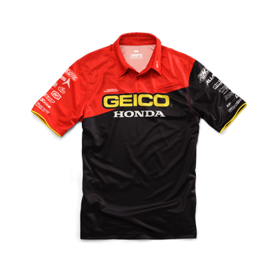 Chemise Pit Shirt 100% Geico/Honda Team Noir 