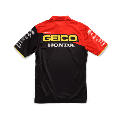 Chemise Pit Shirt 100% Geico/Honda Team Noir 