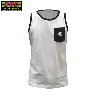 Débardeur Bud Racing B Logo Pocket Blanc 