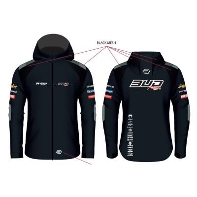 Blouson Softshell Team Bud Racing 24 Noir/Gris 
