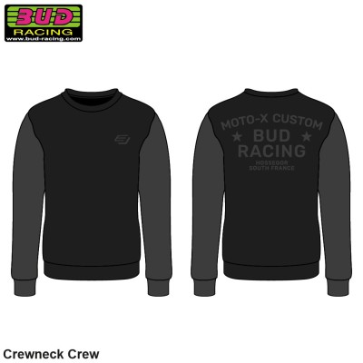 Sweat Enfant Crewneck BUD Moto X2 Noir/Gris 