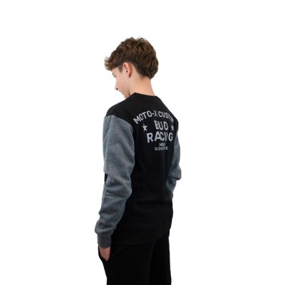 Sweat Crewneck BUD Moto X2 Noir/Gris 
