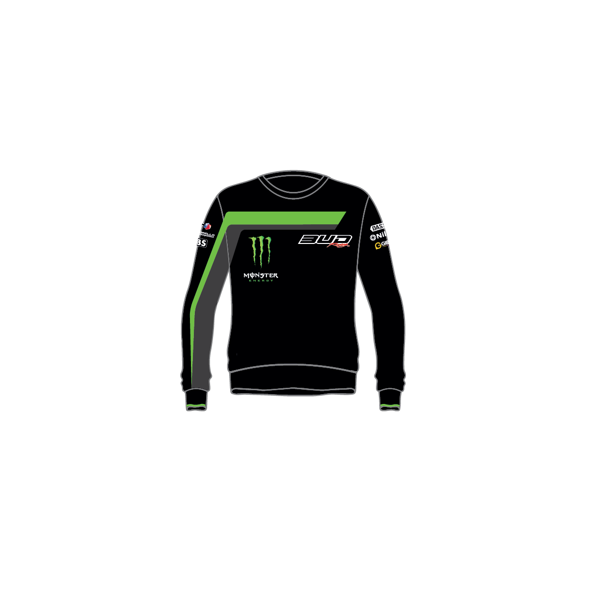 Sweat Staff Bud Racing 18 Vert/Noir 