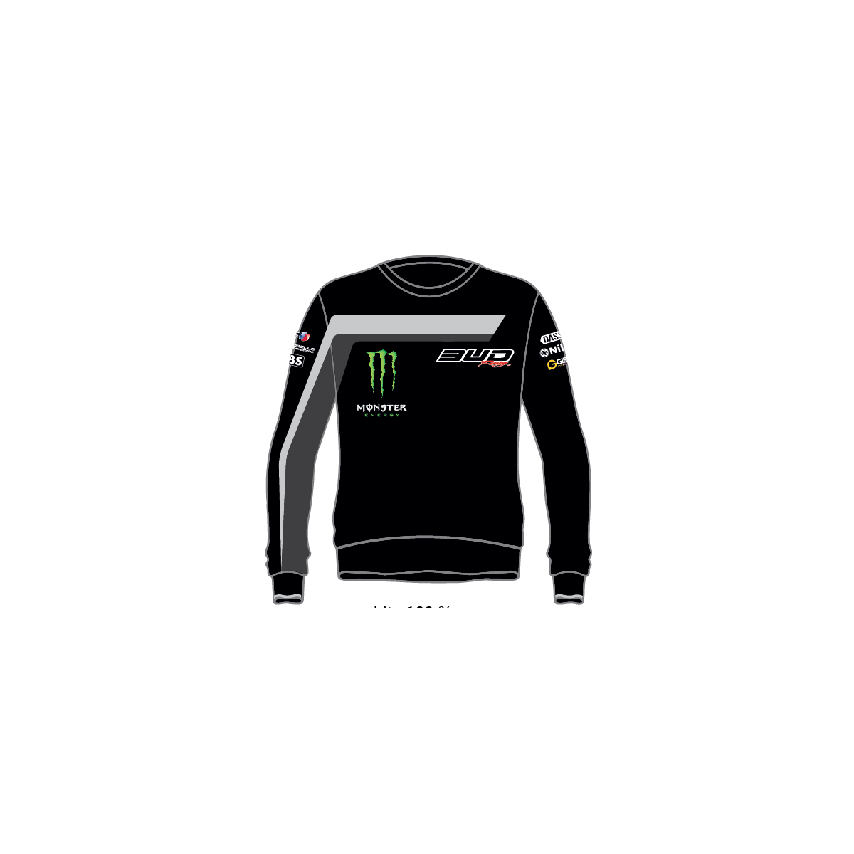 Sweat Team Bud Racing 18 Gris/Noir 