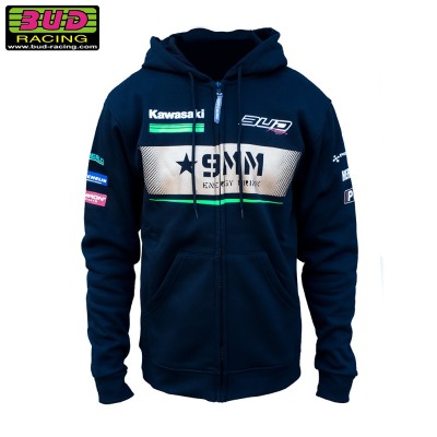 Sweat Staff Bud Racing à Capuche Zippé 21 noir 