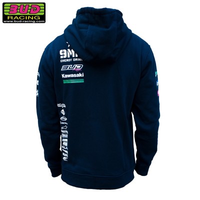 Sweat Staff Bud Racing à Capuche Zippé 21 noir 