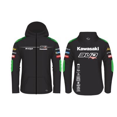 Sweat Staff Bud Racing à Capuche Zippé 24 noir 