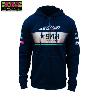 Sweat Enfant Team  Bud Racing à Capuche Zippé Team 21 Vert/Noir 