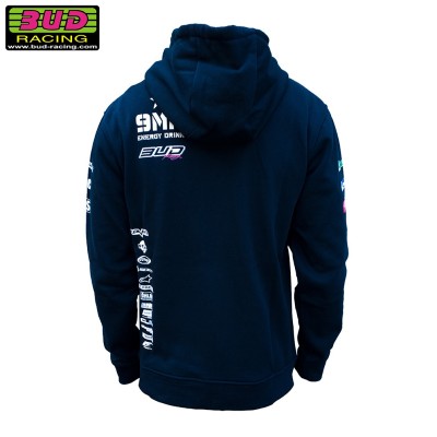 Sweat Enfant Team  Bud Racing à Capuche Zippé Team 21 Vert/Noir 