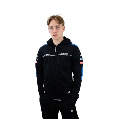 Sweat Team Bud Racing à Capuche Zippé 24 Bleu Noir 