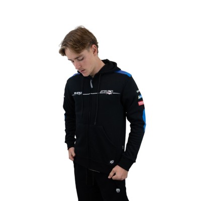 Sweat Team Bud Racing à Capuche Zippé 24 Bleu Noir 