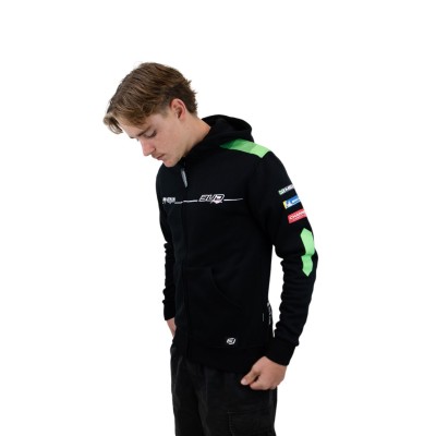 Sweat Team Bud Racing à Capuche Zippé 24 Vert Noir 