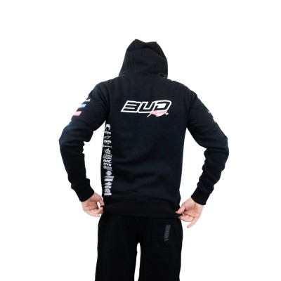 Sweat Team Bud Racing à Capuche Zippé 24 Rouge Noir 