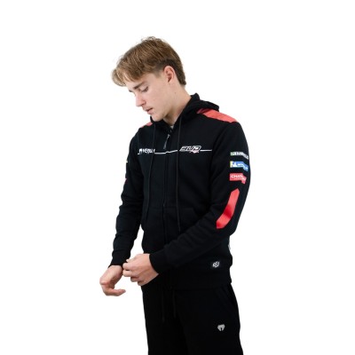 Sweat Team Bud Racing à Capuche Zippé 24 Rouge Noir 