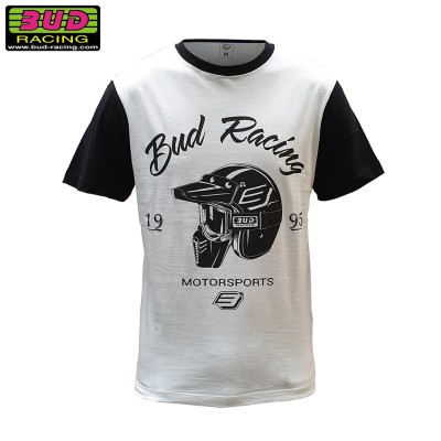 Tee shirt Bud Racing Helmet Blanc Noir 