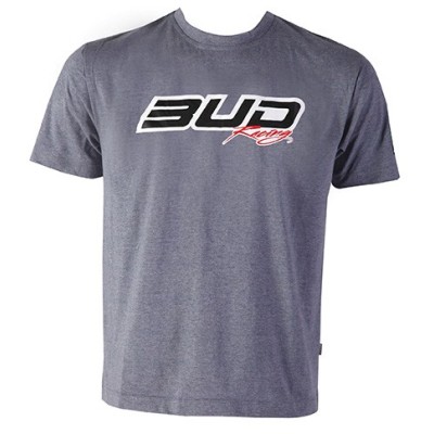 Tee shirt BUD racing Logo chiné petrole 