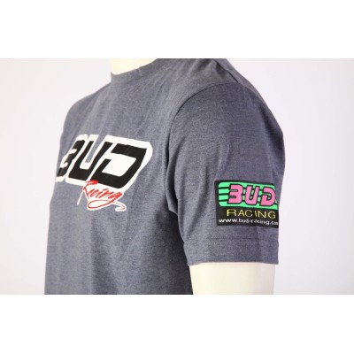 Tee shirt BUD racing Logo chiné petrole 