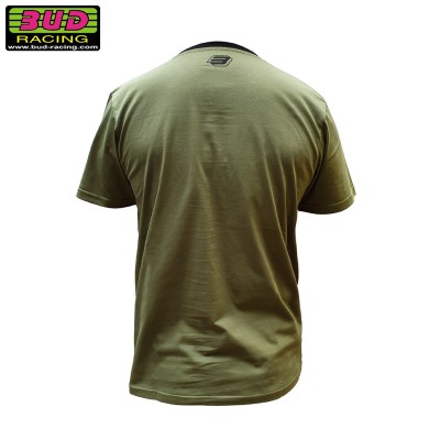 Tee shirt Bud Racing Patriot Pocket Olive Noir 