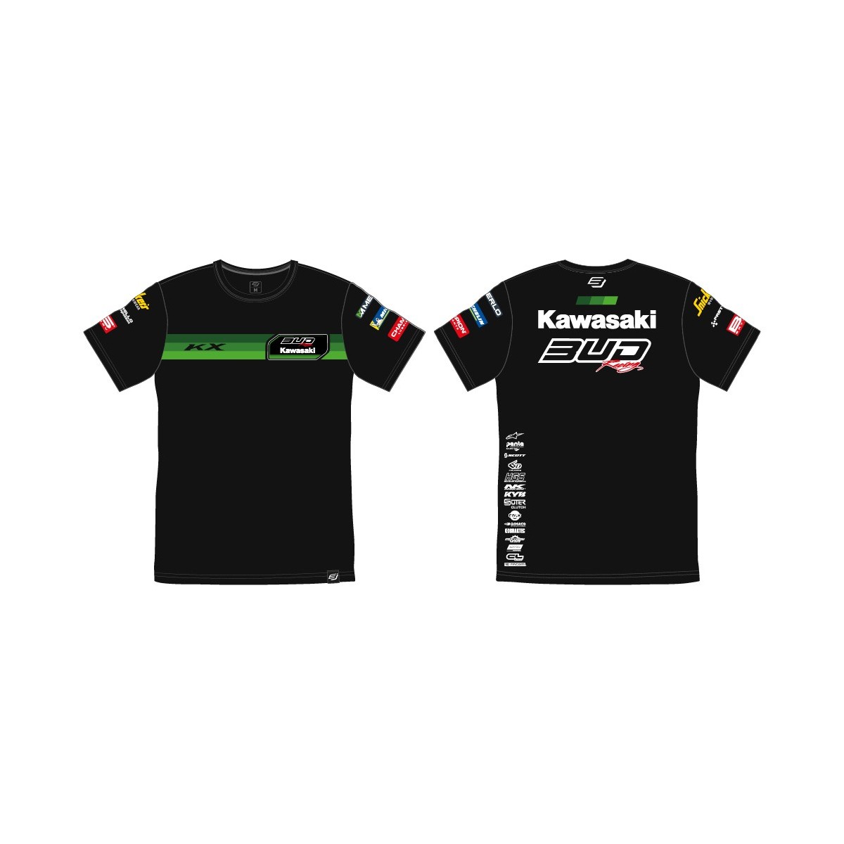 Tee Shirt Staff Bud Racing Vert/Noir 