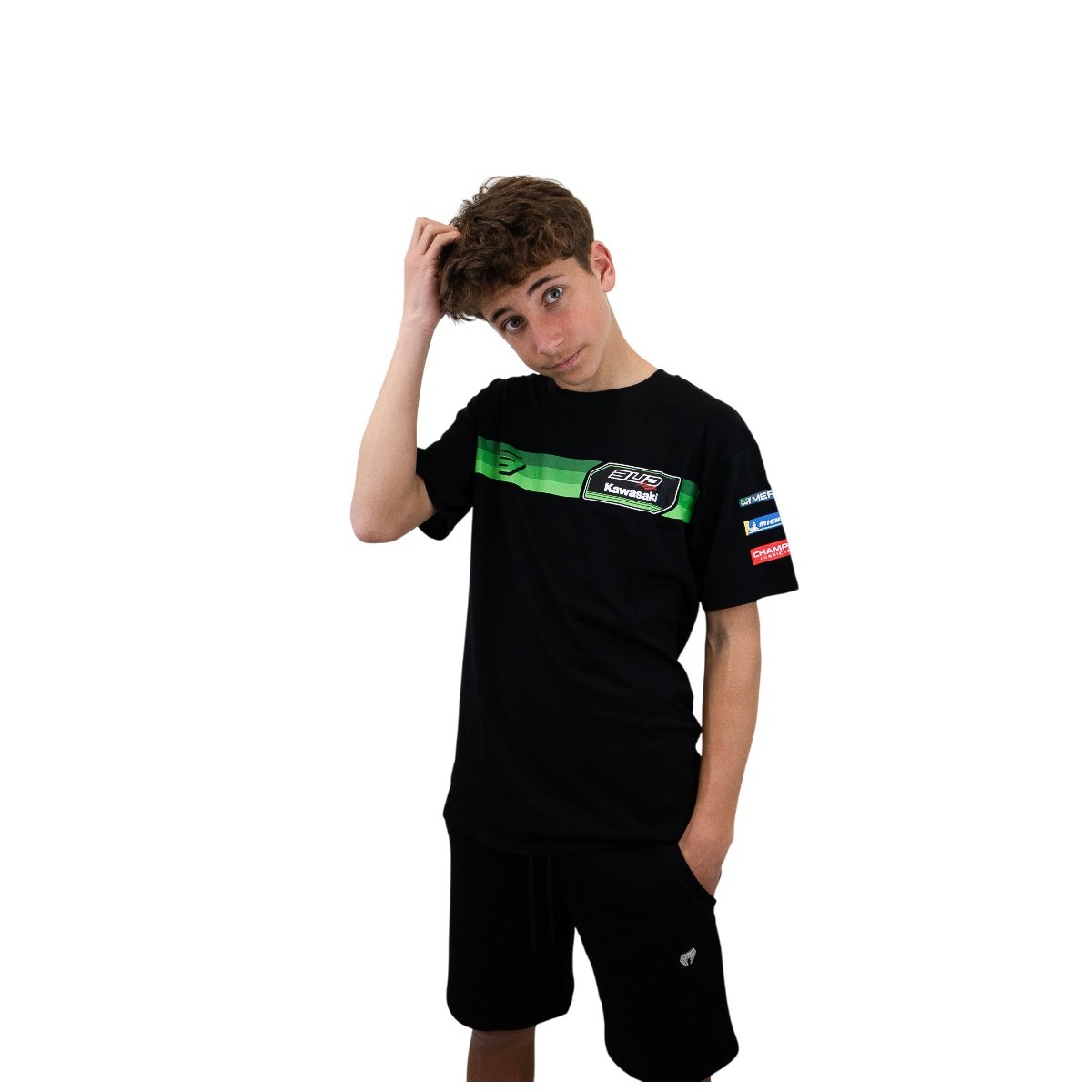 Tee Shirt Team Bud Racing Vert/Noir 