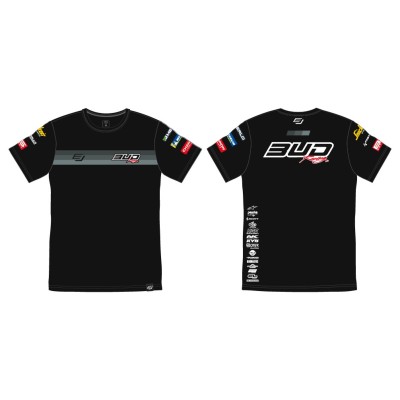Tee Shirt enfant Team Bud Racing Gris/Noir 