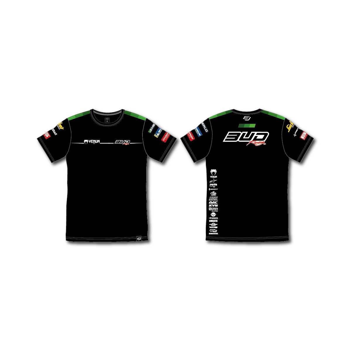 Tee Shirt  enfant Team Bud Racing Noir 