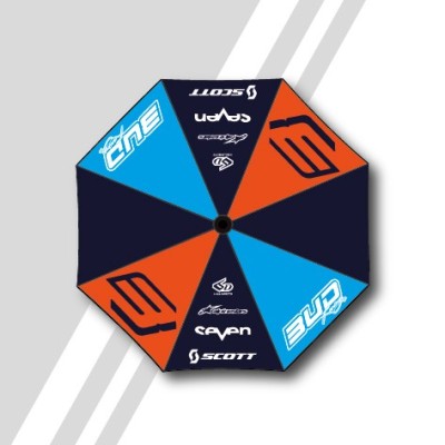 Parapluie BUD racing "RACE" Navy/orange/sky Blue 